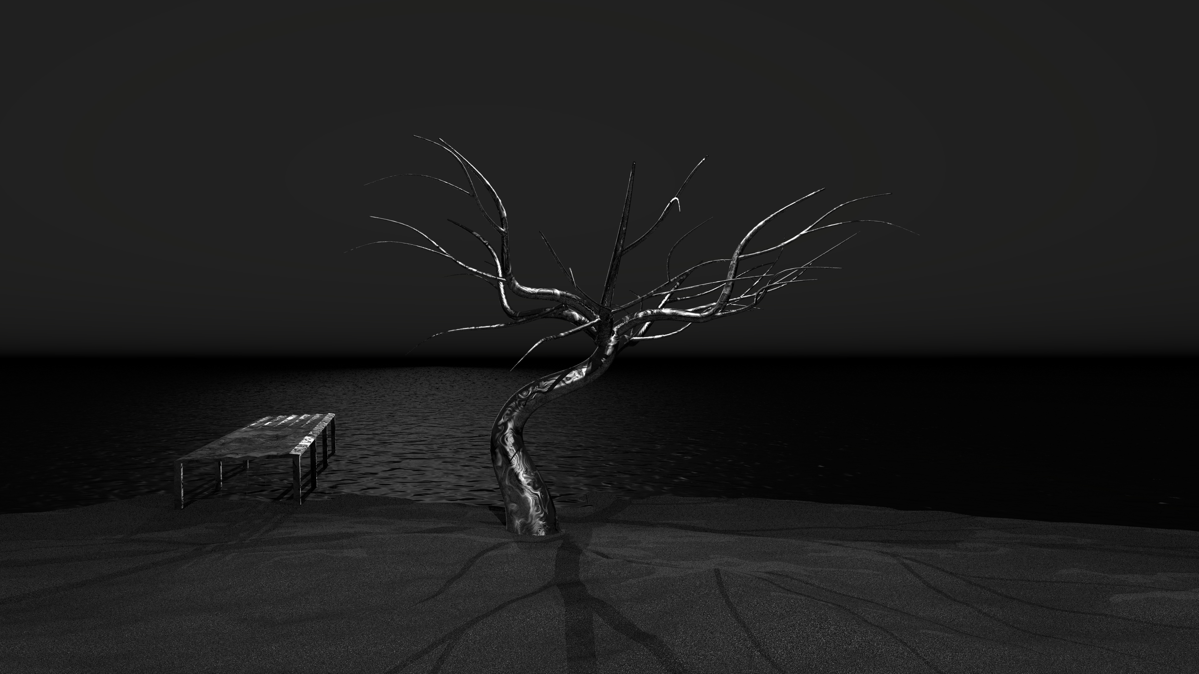 dalis tree 4k surreal wallpaper